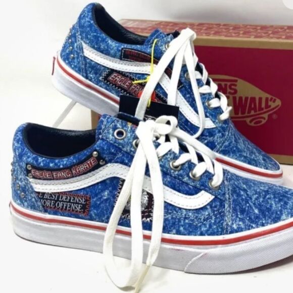 VANS Old Skool Shoe Cobra Kai Multi Canvas Sneakers NWOT - Picture 1 of 8